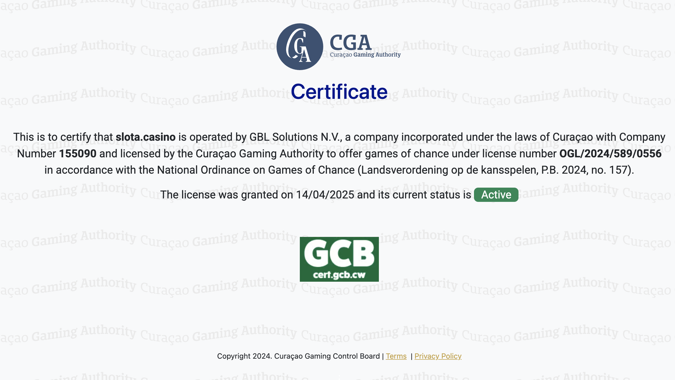 Slota Casino Lizenz